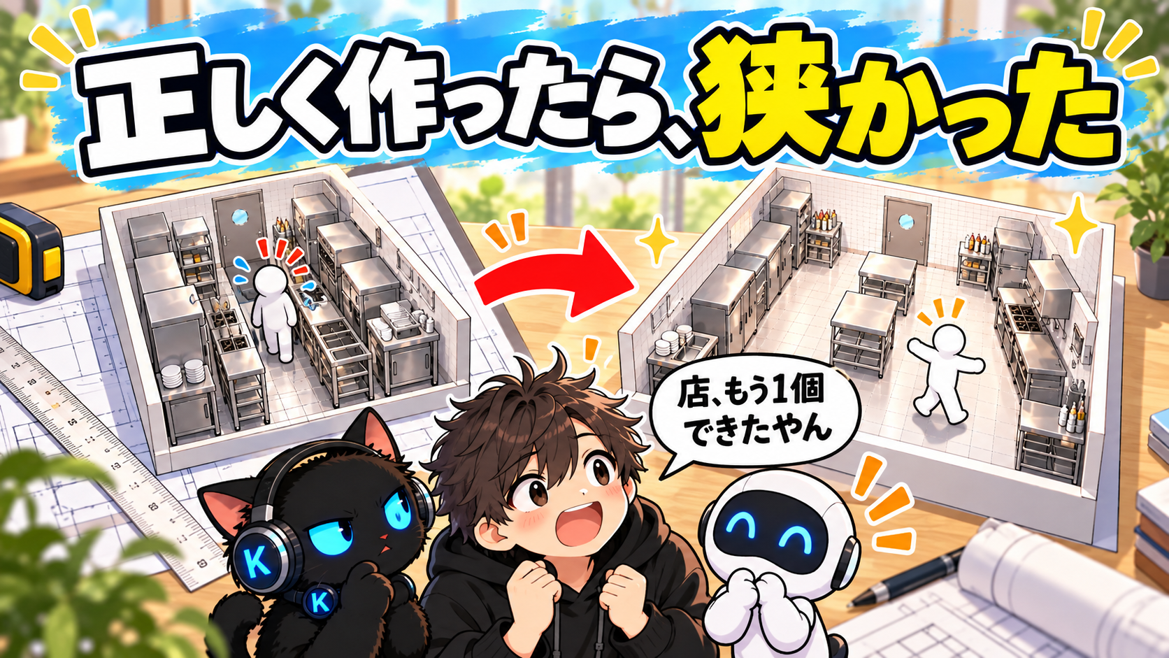 正しく作ったら、狭かった