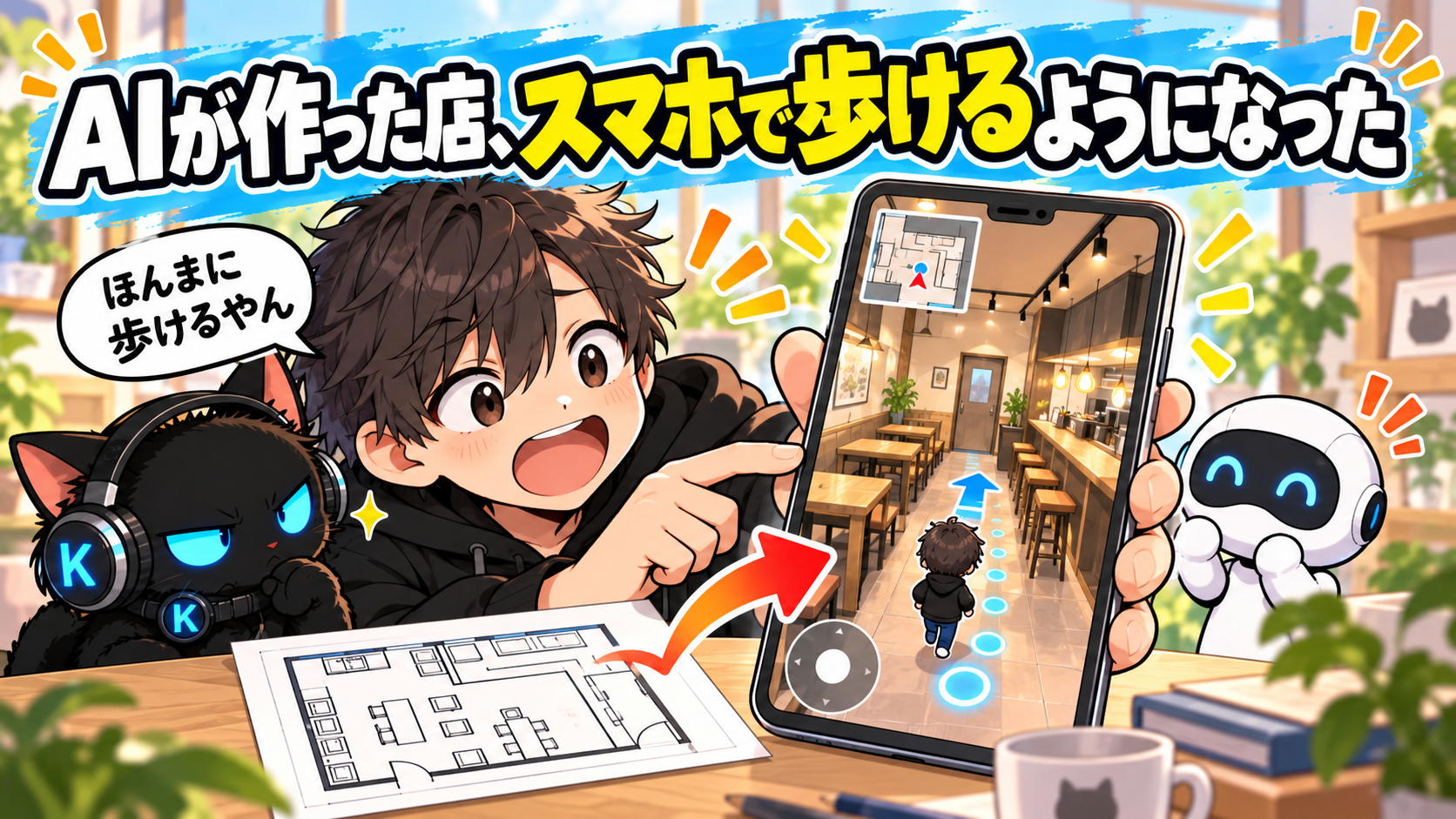 AIが作った店、スマホで歩けるようになった